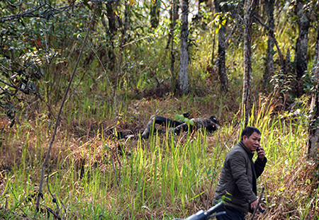Hiện trường vụ thi thể cháy đen