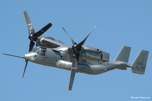 Một chiếc vận tải cơ V-22 Osprey của quân đội Mỹ. Ảnh: Militarynews.