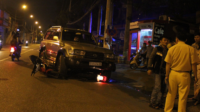 Hiện trường vụ tai nạn.