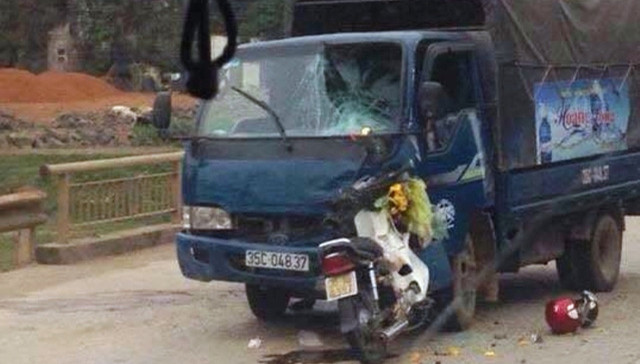 Hiện trường vụ tai nạn.