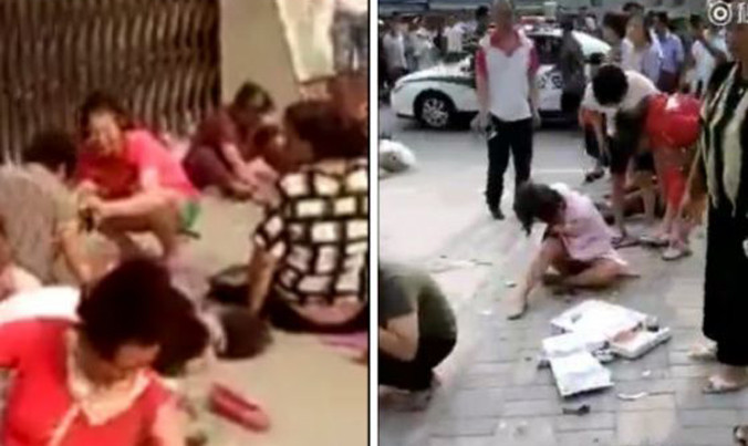 Hiện trường vụ nổ. Ảnh: Weibo.