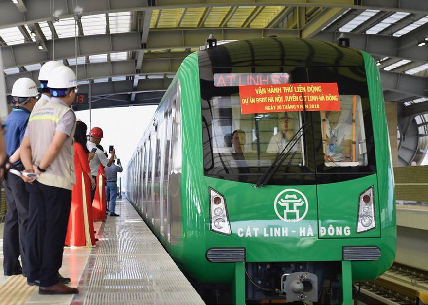 Tàu Cát Linh - Hà Đông, tuyến tàu đô thị đầu tiên tại Hà Nội chuẩn bị vận hành kỹ thuật sáng 20/9