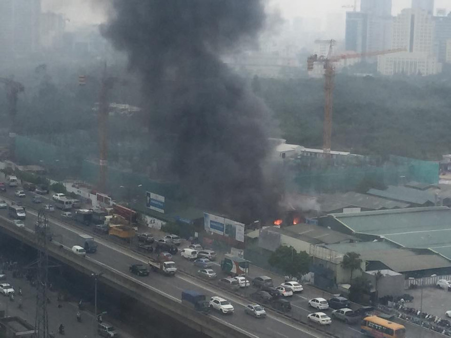 Hiện trường vụ cháy.