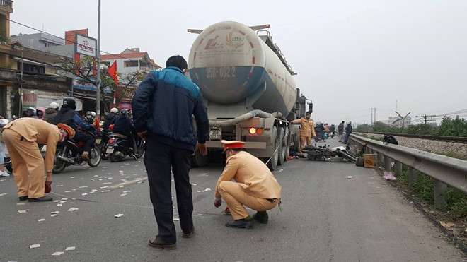 Hiện trường vụ tai nạn.