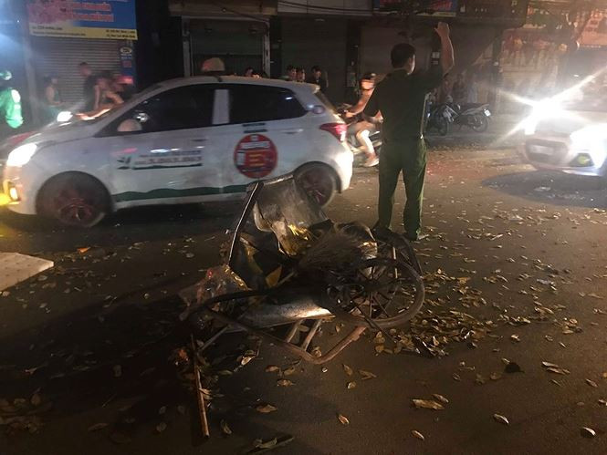 Hiện trường vụ tai nạn. 