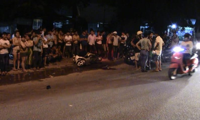 Hiện trường vụ tai nạn.