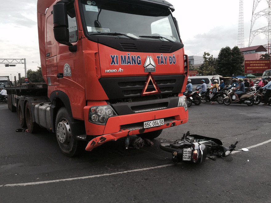 Hiện trường vụ tai nạn.