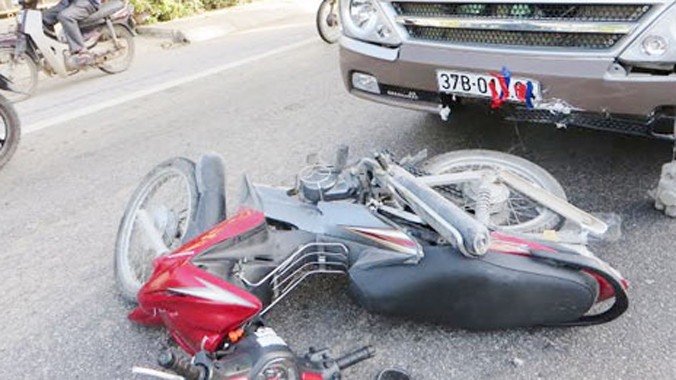 Hiện trường vụ tai nạn.