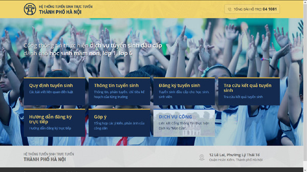 Phần mềm tuyển sinh đầu cấp của Hà Nội được người dân đánh giá cao