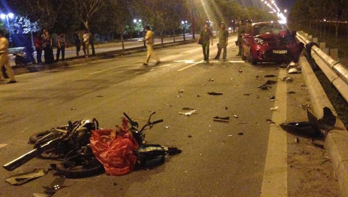 Hiện trường tai nạn.