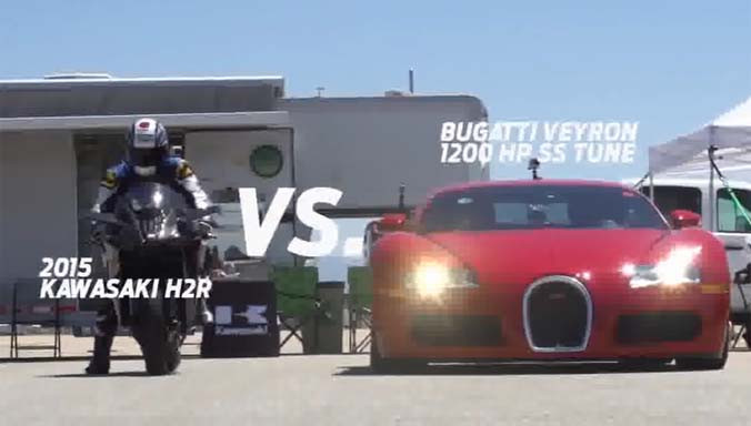 Xem “quái vật motor” đọ tốc độ cùng siêu xe ô tô