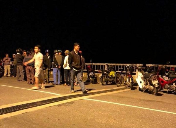 Hiện trường nơi nam sinh lớp 11 nhảy cầu tự tử.