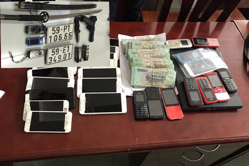 Tang vật cảnh sát thu giữ. Ảnh: C.A