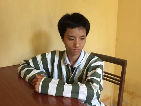 Đối tượng Cường khai nhận hành vi trước cơ quan công an. Ảnh: Việt Dũng