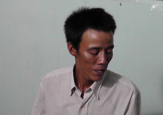 Nghi phạm tại cơ quan điều tra. Ảnh: C.A