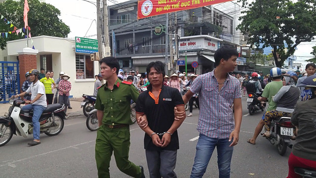 Đối tượng Lợi bị bắt giữ