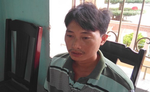 Lê Văn Tân tại cơ quan điều tra. Ảnh: Đ. Hợp