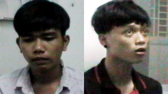 Bùi Nguyễn Tân Tín (bên trái) và Từ Tuấn Bảo đã bị công an bắt lúc rạng sáng 16/12