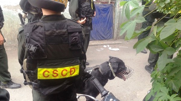 Lực lượng cảnh sát cơ động tham gia phá án