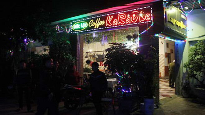 Quán cà phê - karaoke nơi xảy ra vụ nổ súng