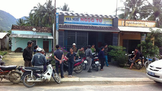 Nhà nghỉ nơi anh Lê Hồng tử vong. Ảnh: Công an cung cấp