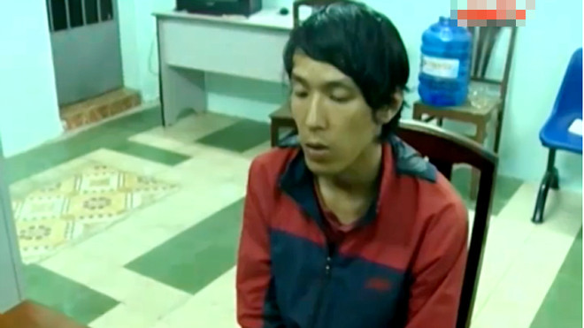 Đối tượng Vũ Đình Chiến tại cơ quan công an