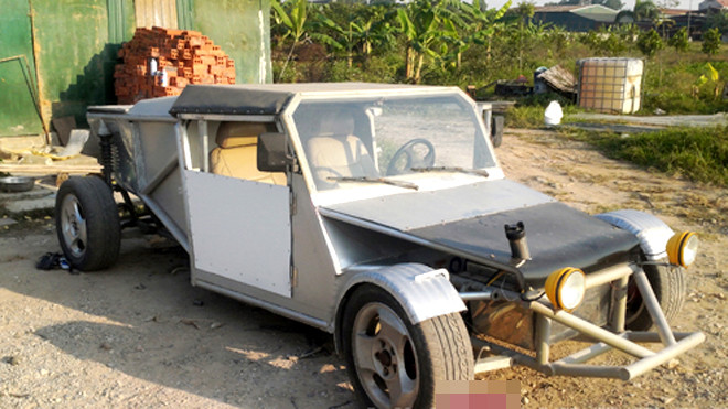 Ôtô tự chế với chi phí 60 triệu. Ảnh: VnExpress