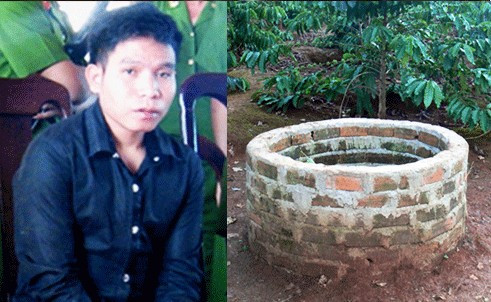 Rah Lan Mõ tại tòa và giếng nước nơi cháu Un bị sát hại