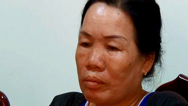 Bà Võ Thị Mốt tại cơ quan điều tra