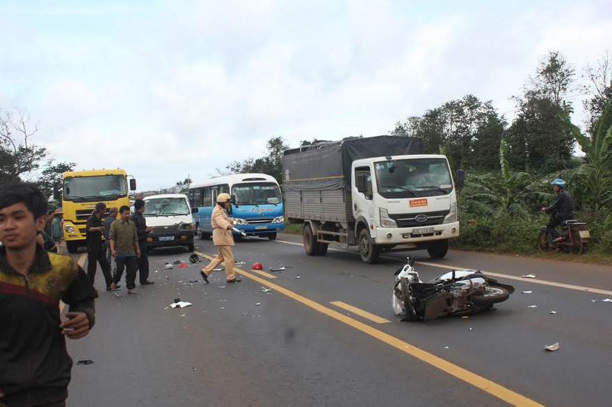 Hiện trường vụ tai nạn giao thông