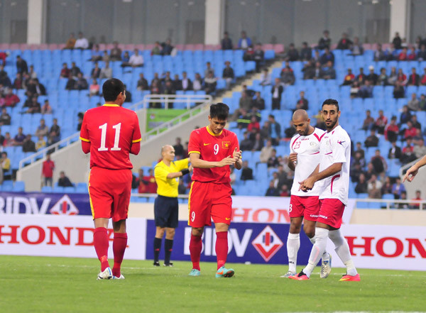 Công Vinh chưa thể hiện được nhiều ở các trận giao hữu vừa qua.