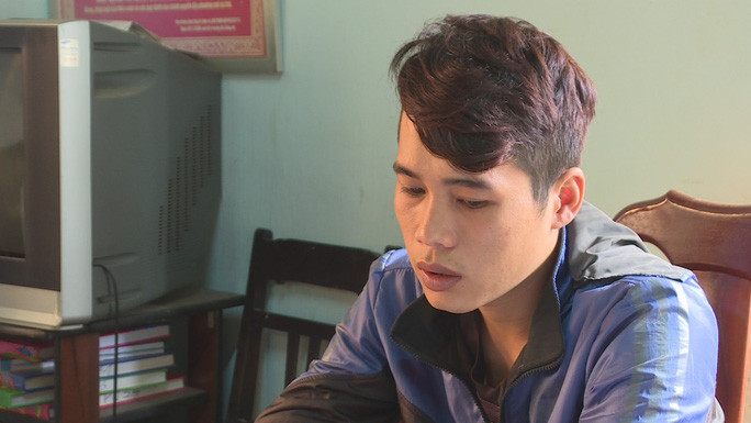 Đối tượng Trần Văn Linh tại cơ quan công an.