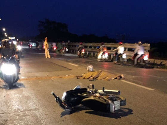 Hiện trường vụ tai nạn.