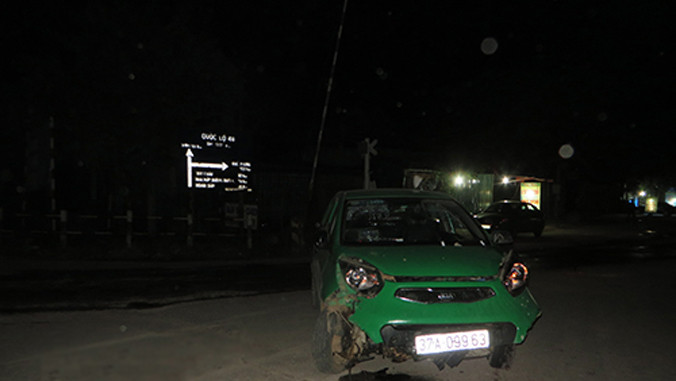 Hiện trường vụ tai nạn.