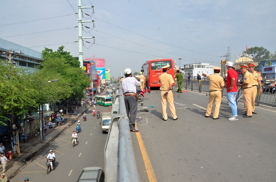 Hiện trường vụ tai nạn.