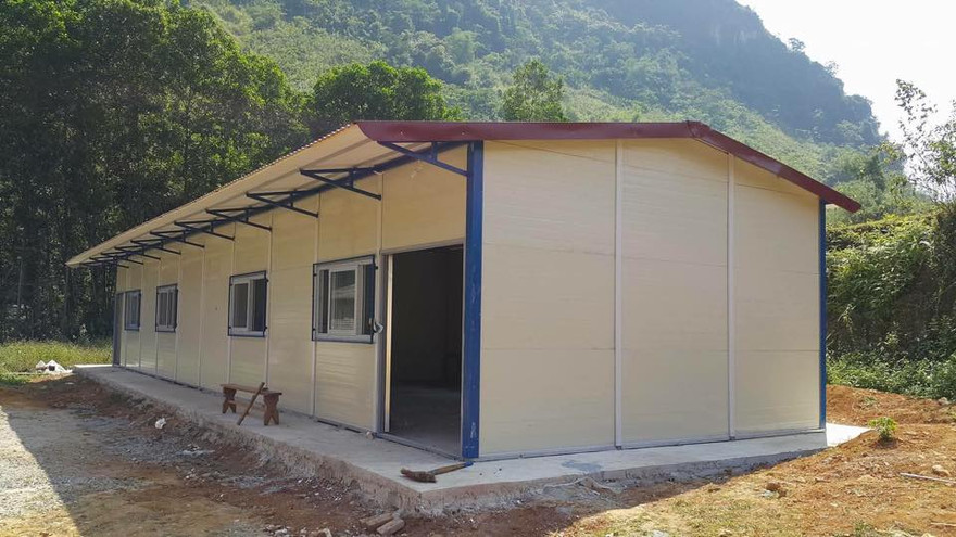 Khu bán trú vừa được đưa vào sử dụng.