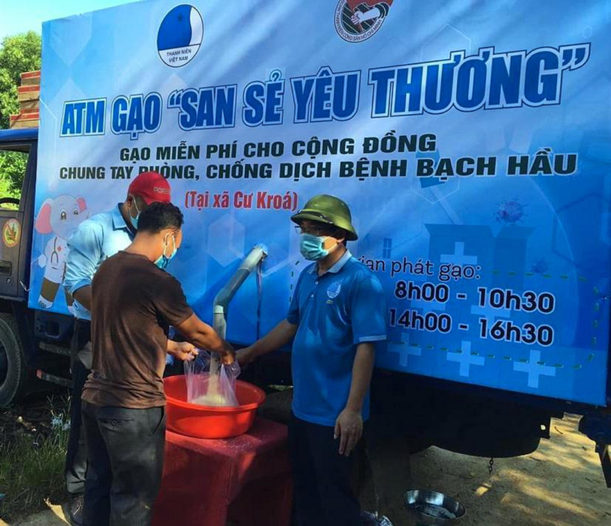 Phòng chống bạch hầu, đoàn thanh niên tái khởi động ATM gạo lưu động 