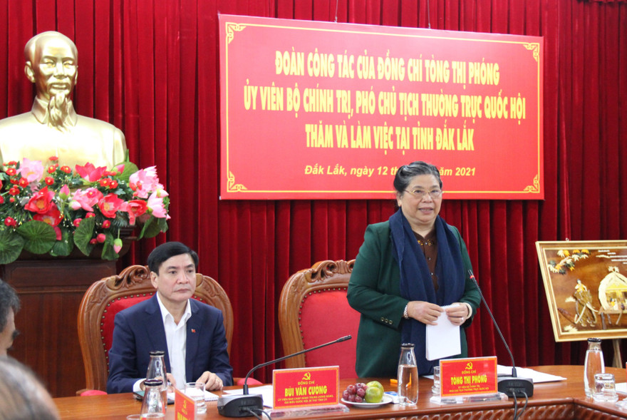 Phó Chủ tịch Thường trực Quốc hội Tòng Thị Phóng 