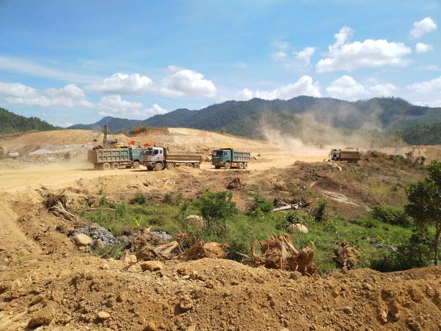 Công trường thi công dự án hồ chứa nước Krông Pách Thượng