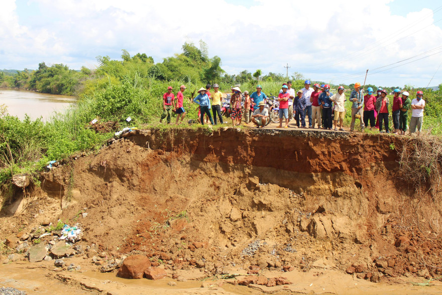Hiện trường một vụ sạt lở tại huyện Lắk vào tháng 8/2020