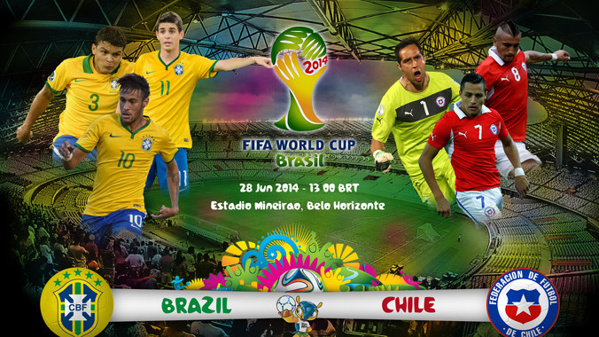 23h ngày 28/6, Brasil - Chile: Phía trước là bầu trời