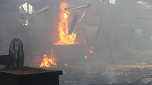 Hiện trường vụ cháy.