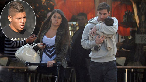 Bực mình do làm phiền, Messi đã mua luôn nhà hàng xóm, còn Rojo (ảnh nhỏ) lại... hành hung láng giềng.