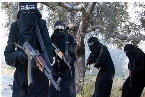 Hình ảnh các phần tử IS trên Twitter.