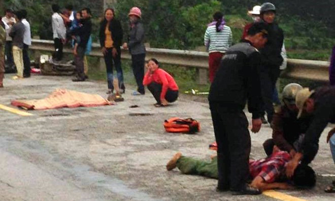 Hiện trường vụ tai nạn. Ảnh: Zing