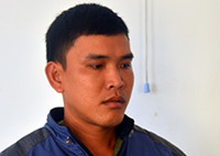 Phạm Thanh Sang tại cơ quan điều tra. Ảnh: C.A