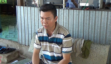 Đối tượng Ngọc tại cơ quan Công an