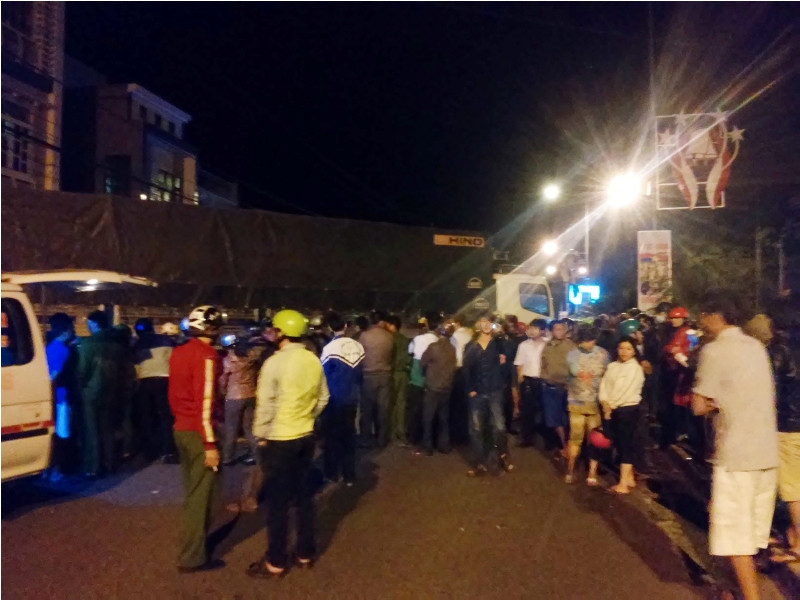 Hiện trường vụ tai nạn.