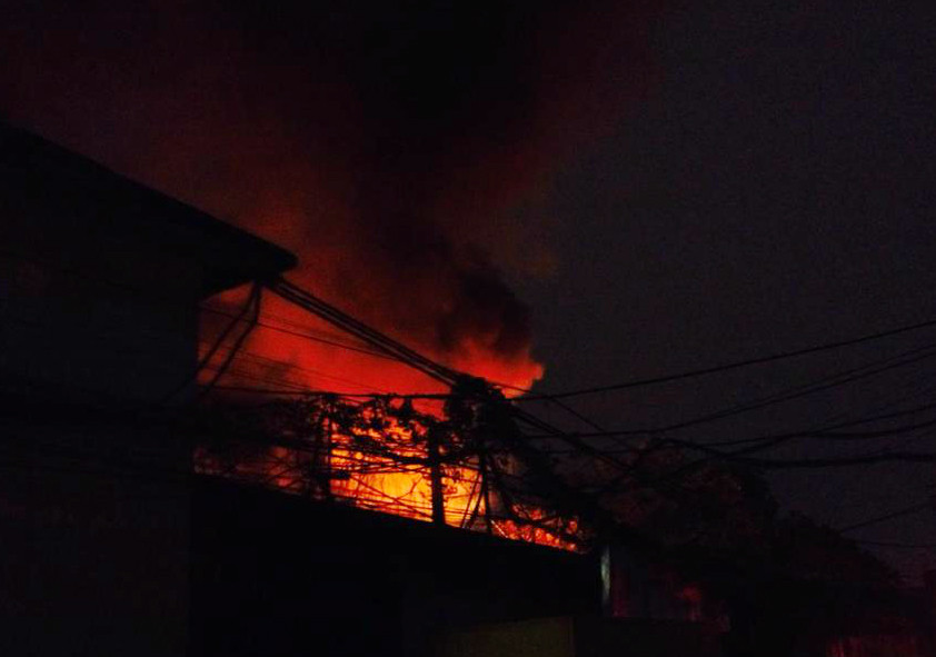 Hiện trường vụ cháy. Ảnh: CTV.