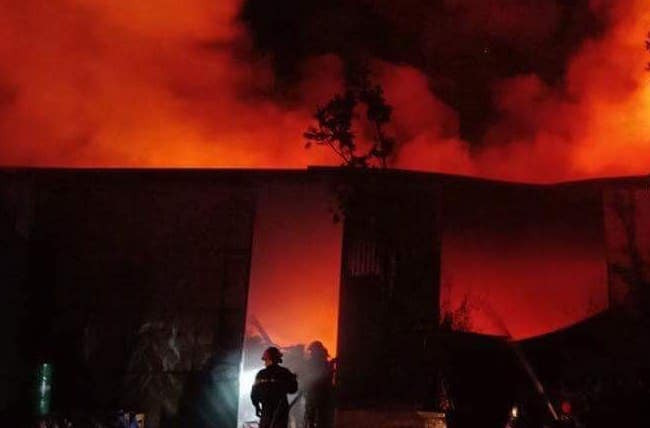 Hiện trường vụ cháy.